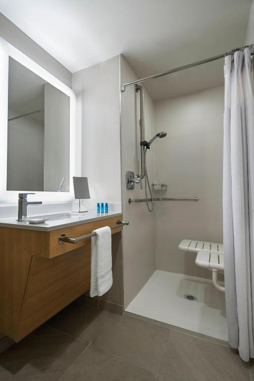 King Room with Transfer Shower – Mobility and Hearing Accessible