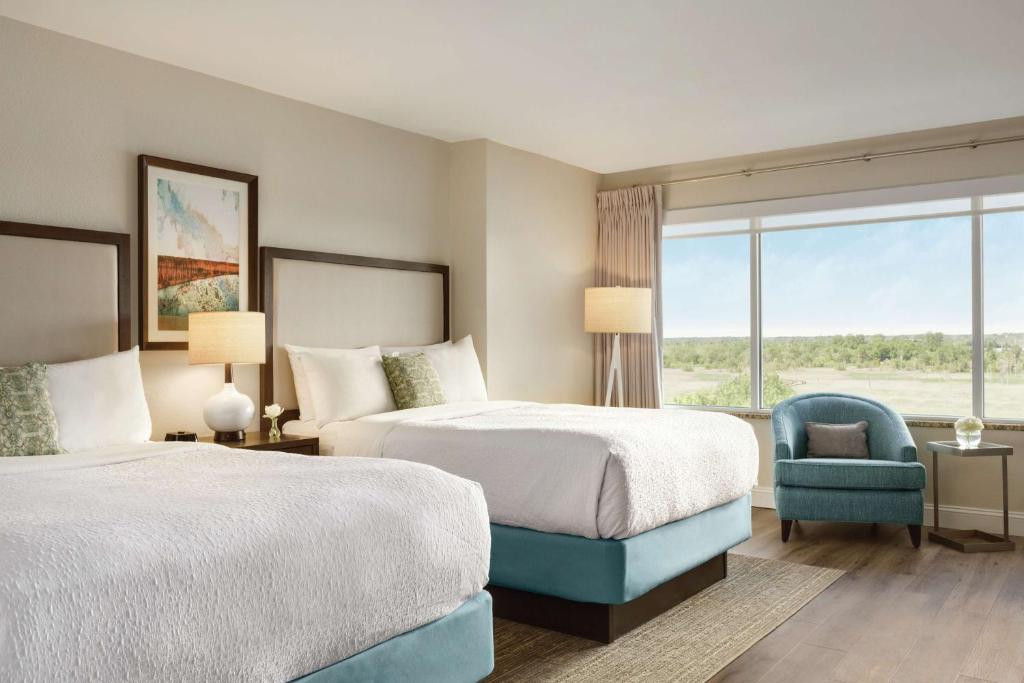 Double Room with Two Double Beds and River View