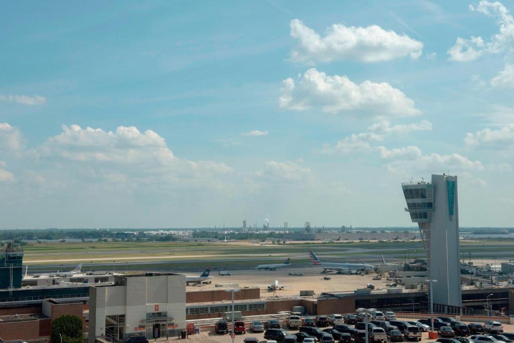 Double Room with Two Double Beds and Airport View