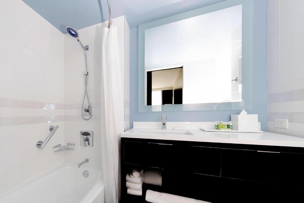 King Studio with Partial Park View and Roll-in Shower – Mobility Accessible