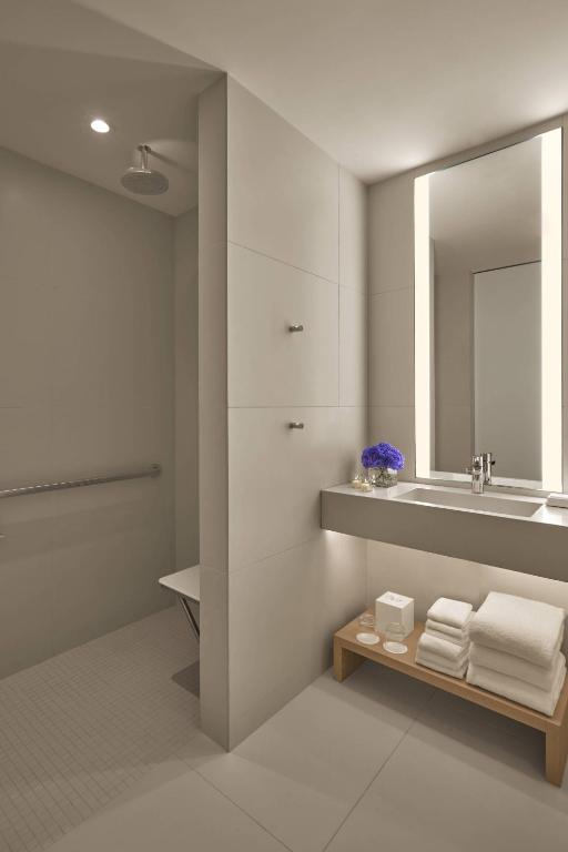 Deluxe King Room with City View and Roll-in Shower – Mobility Accessible