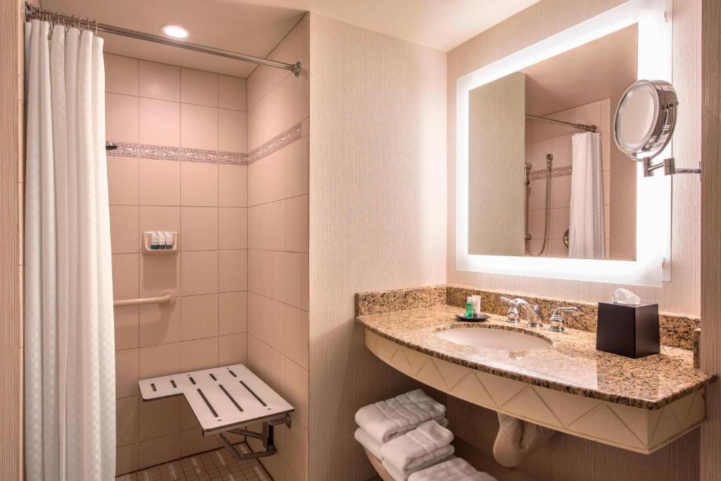 King Room with Lake View and Roll-in Shower – Mobility Accessible