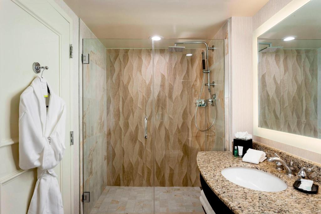 King Room with Lake View and Roll-in Shower – Mobility Accessible