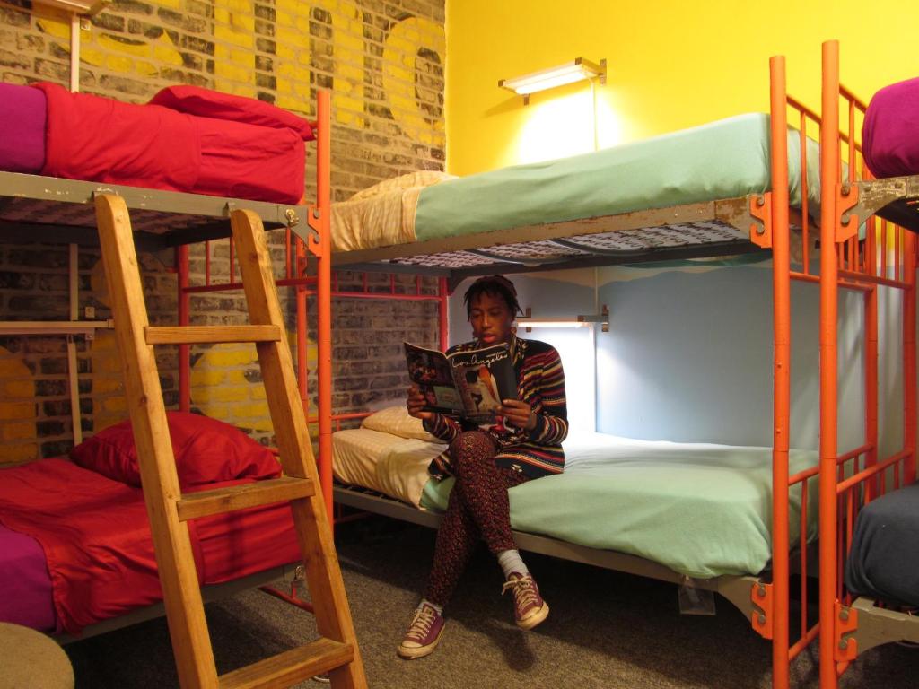 Bed in Women Only Dorm Room